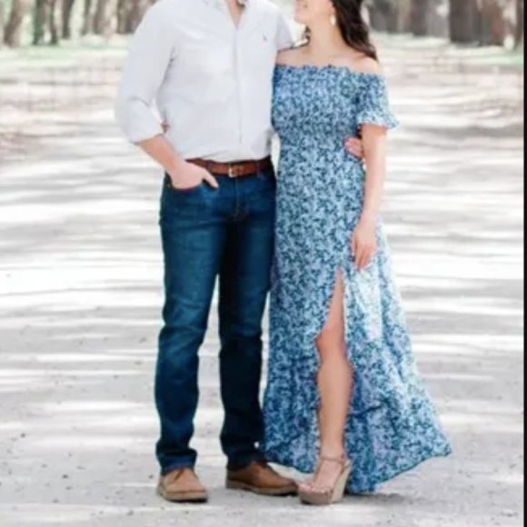 Lulu's Fleur-tation Navy Floral Midi Dress - Picture 3 of 6